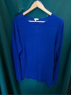 LAURA Royal Blue Crewneck Sweater - Lightweight Everyday Knit